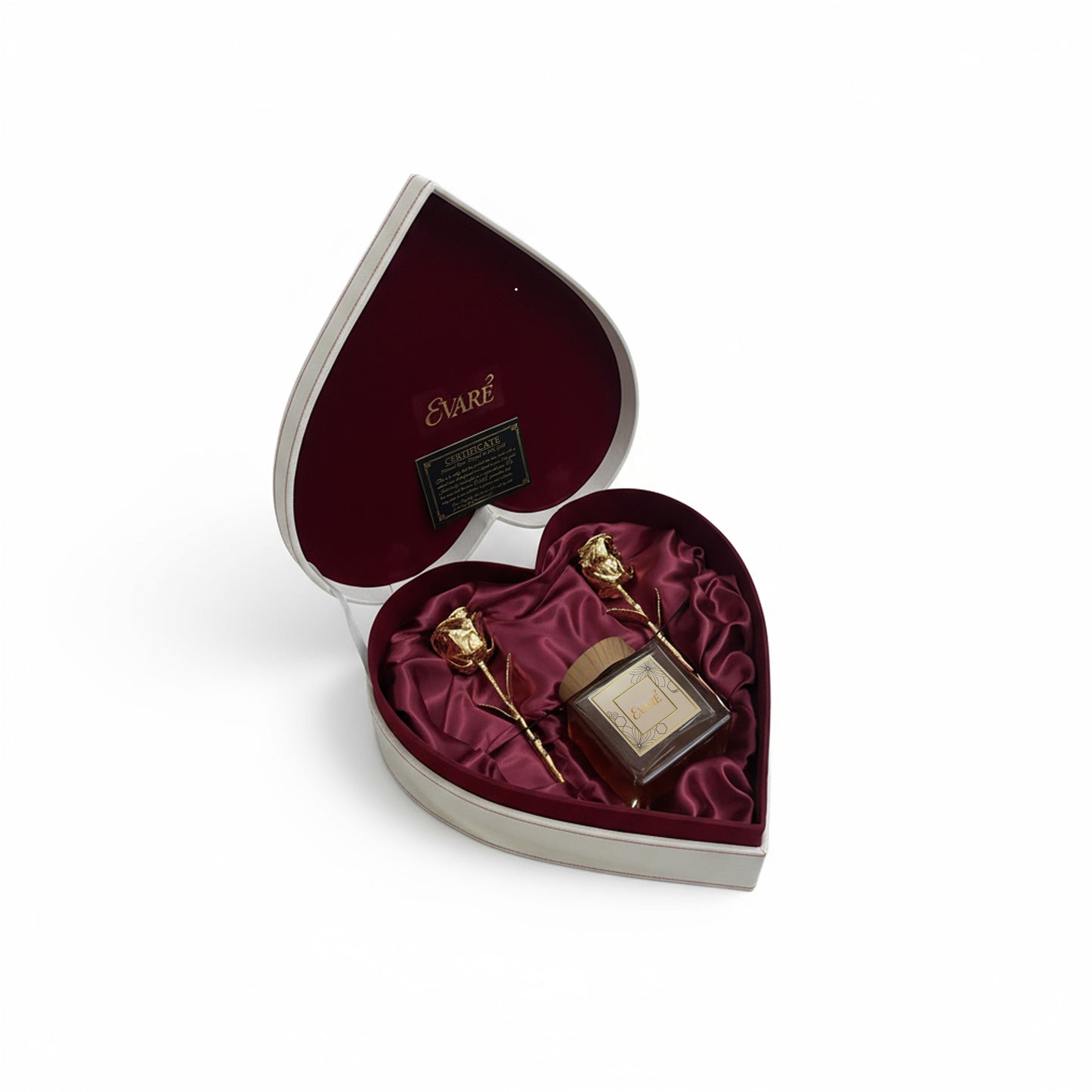 24K Gold Dipped Natural Roses 7" – Cœur d’Or Heart Gift Set